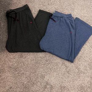 Tommy Bahama men’s lot 2 drawstring, lounge, sleep pants. Black Blue. Logo